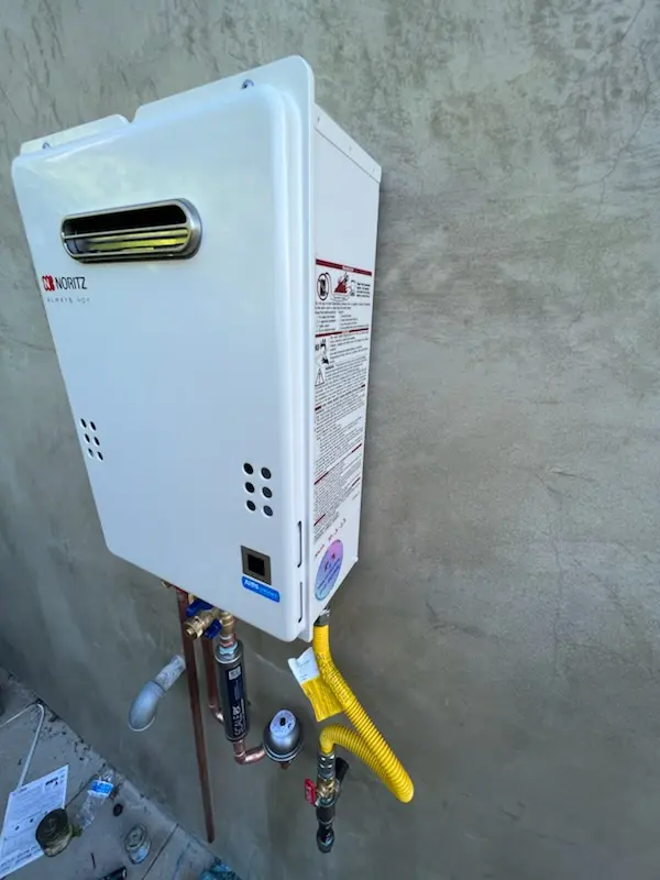 Tankless water heater installation for Rexis homes